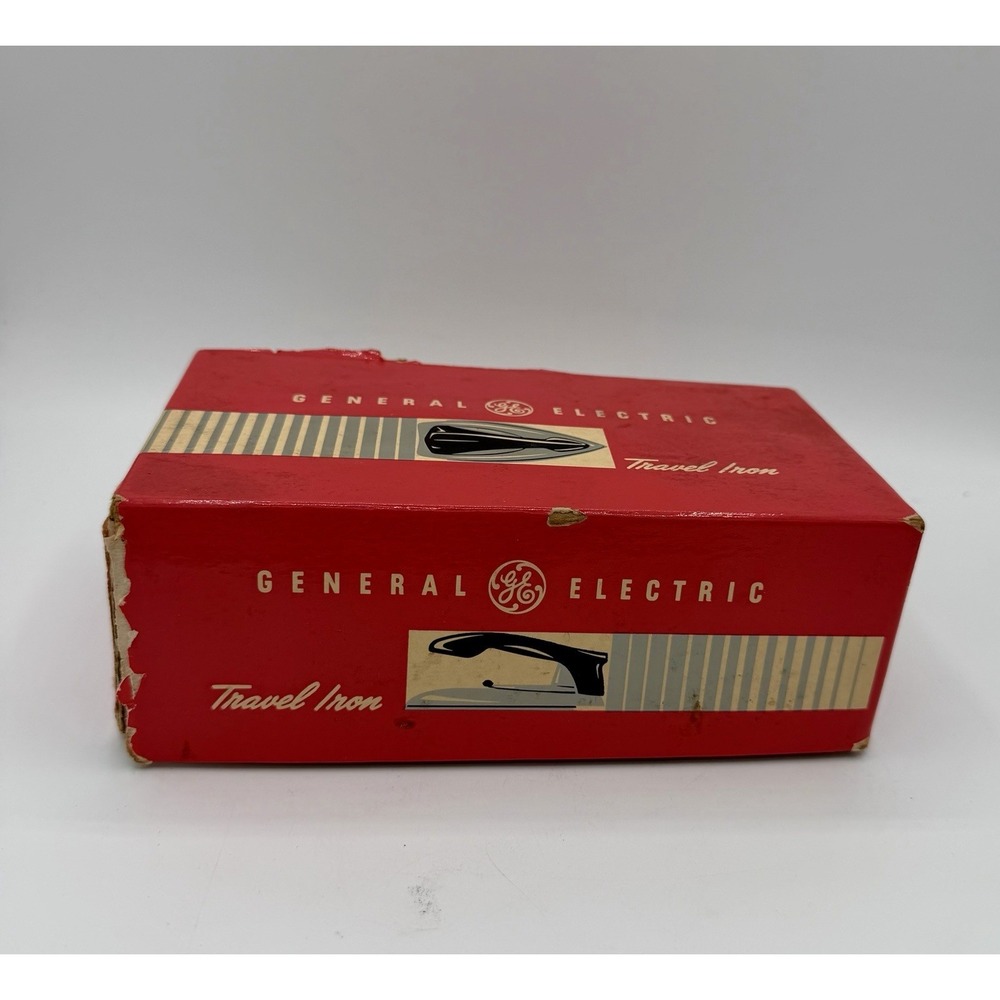 Vintage General Electric AC DC Iron Travel Storage Bag No 12F38 Original Box